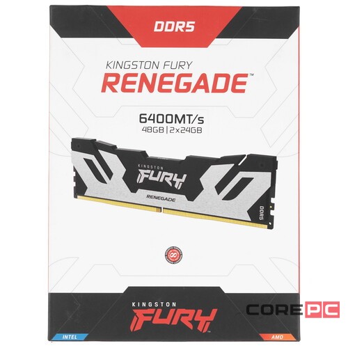 Оперативная память 48 Gb 6400 MHz Kingston FURY Renegade XMP Silver/Black (KF564C32RSK2-48)