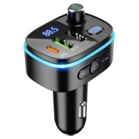 Автомобильное заряд. устр. Hoco E62 + FM-трансмиттер QC3.0 черное