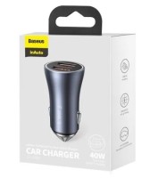 Автомобильное заряд. устр. Baseus Golden Contactor Pro 2USB 40W CCJD-A0G серое