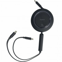 Кабель-зарядка 2в1 Type-C на 2Type-C Baseus Free2Pull Retractable 100W 1.2м (E0415504) чёрный