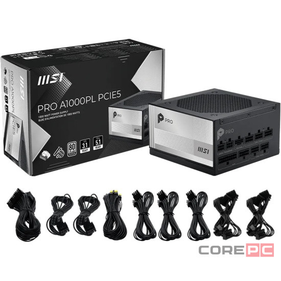 Блок питания MSI 1000W PRO A1000PL (306-7ZPLX11-HD8) 16 Pin (PCIe 5.1 Connector Cable Details)