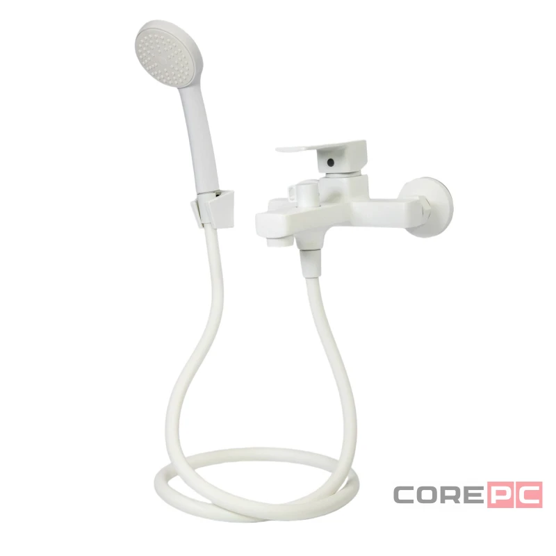 Смеситель для ванны MIXLINE МЛ16-01Б, рычажное управление, цвет белый