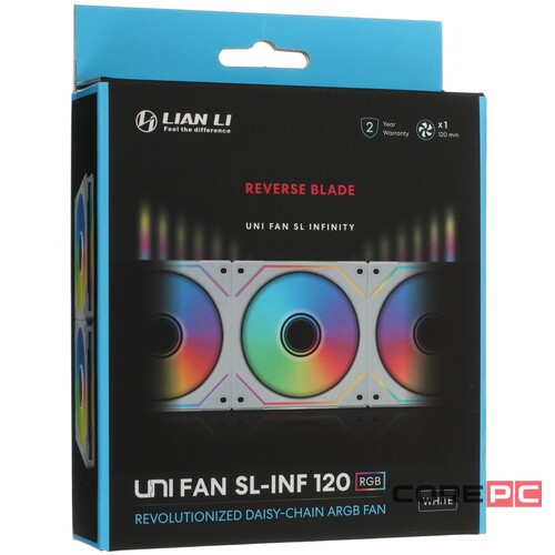 Вентилятор для корпуса Lian Li UNI FAN SL-INF 120 Reverse ARGB White (G99.12RSLIN1W.R0)