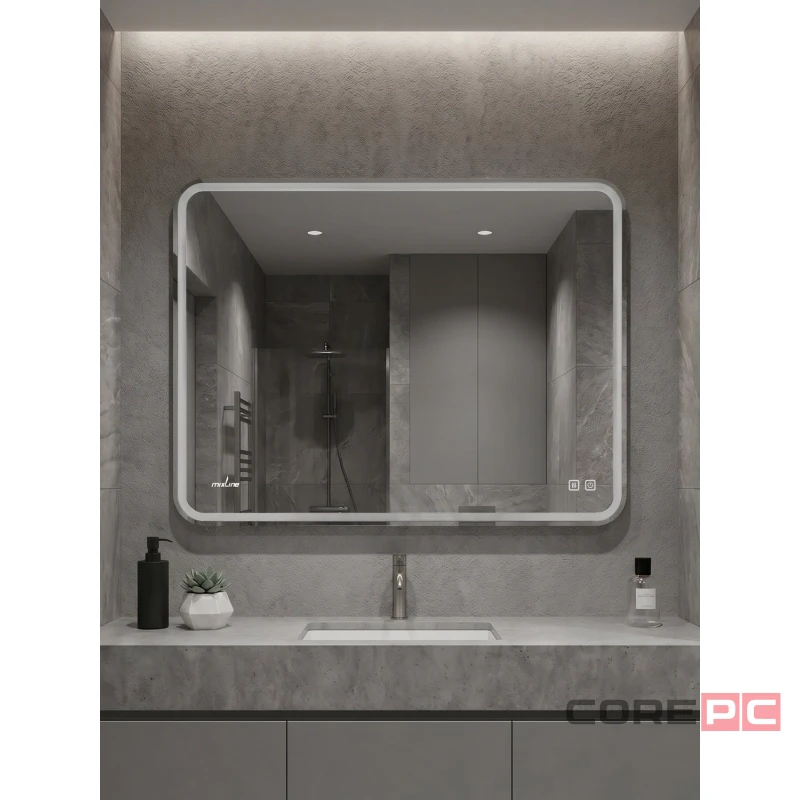 Зеркало MIXLINE Аврора-Лайт-2 800х600 (ШВ) сенсор,светодиод. подсветка + подогрев,мини короб