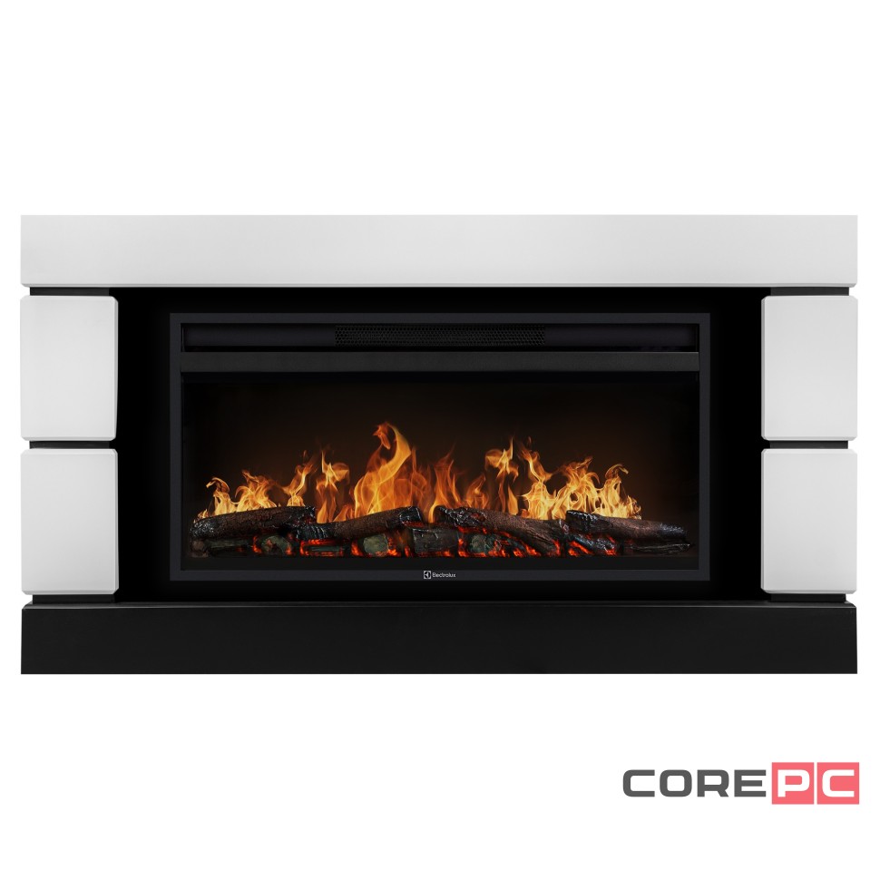 Каминокомплект: Очаг Electrolux EFP/P-4220LS, портал Moderno 42/40/36, белый