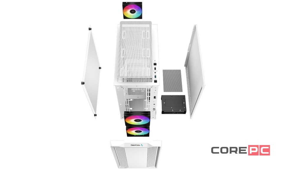 Компьютерный корпус Deepcool CC360 WH TG ARGB White