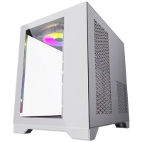 Компьютерный корпус Powercase VISION Micro TG 4х 120mm 5-color fan White mATX CVWM-L4