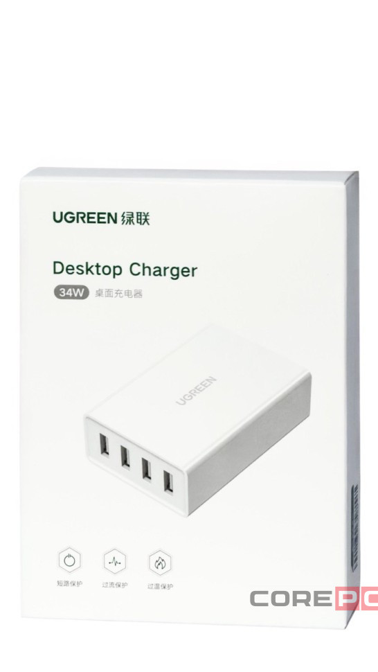 Сетевое зар. устр. Ugreen CD102 4USB 34W белое