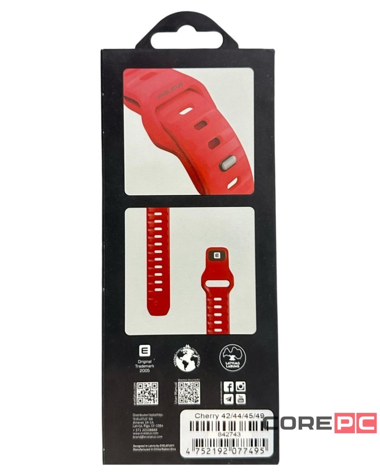 Сменный браслет Evelatus для Apple Watch 42-44-45-49mm красный