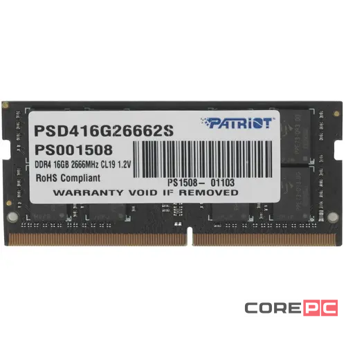 Оперативная память 16 Gb 2666 MHz PATRIOT SL (PSD416G26662)