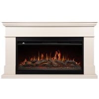 Каминокомплект: Очаг Royal Thermo Aurora RTFP/P-AR40LS, портал California 42/40/36, молочный