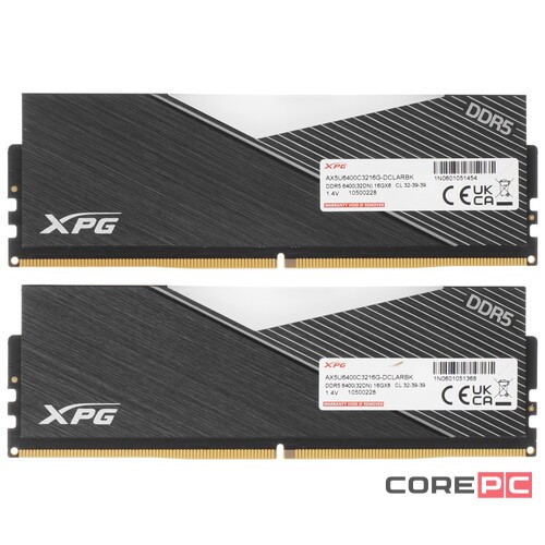 Оперативная память 32 Gb 6400 MHz ADATA XPG LANCER RGB (AX5U6400C3216G-DCLARBK)
