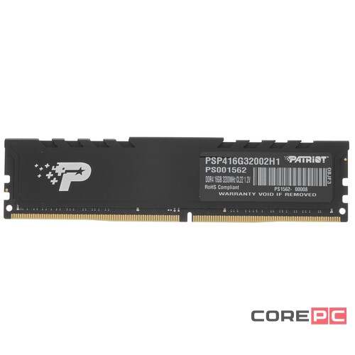 Оперативная память 16 Gb 3200 MHz PATRIOT SL PREMIUM (PSP416G32002H1)
