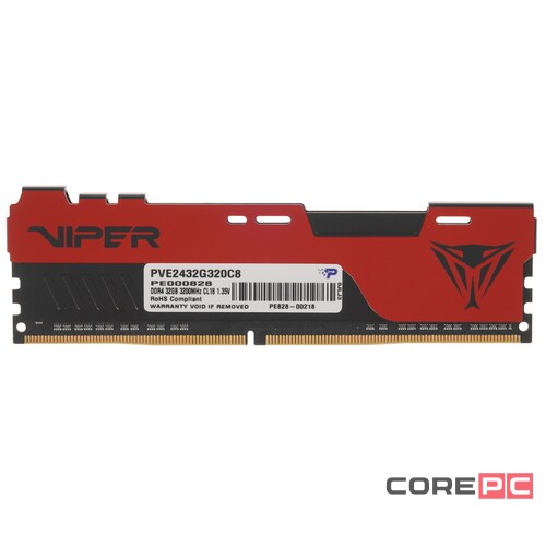 Оперативная память 32 Gb 3200 MHz PATRIOT VIPER ELITE II (PVE2432G320C8K)