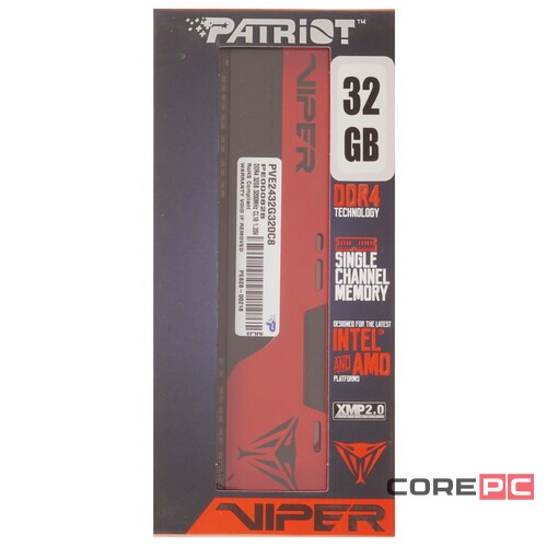 Оперативная память 32 Gb 3200 MHz PATRIOT VIPER ELITE II (PVE2432G320C8K)
