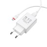 Сетевое зар. устр. Borofone BA21A с шнуром Micro 1USB 2.1A белое