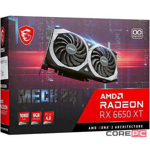 Видеокарта MSI (RX 6650 XT MECH 2X 8G OC) Radeon RX 6650 XT 8GB MECH 2X OC