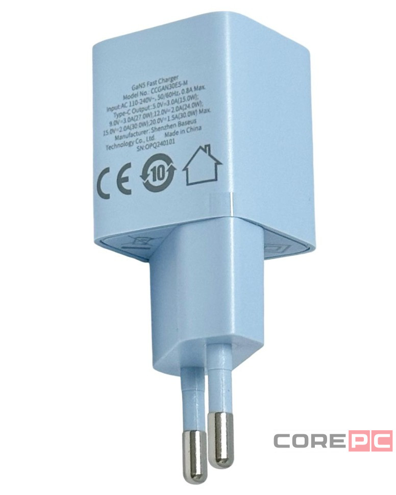 Сетевое зар. устр. Baseus GaN5 Fast Charger (mini) 1C 30W CCGN070603 синее