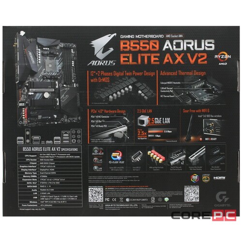 Материнская плата Gigabyte B550 AORUS ELITE AX V2