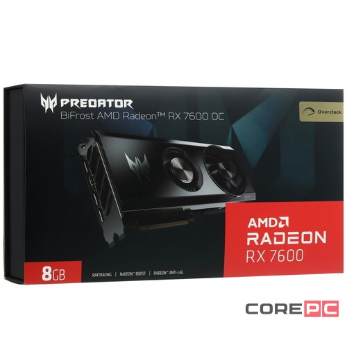 Видеокарта Acer (DP.Z36WW.P02) Radeon RX 7600 8GB Predator BiFrost OC