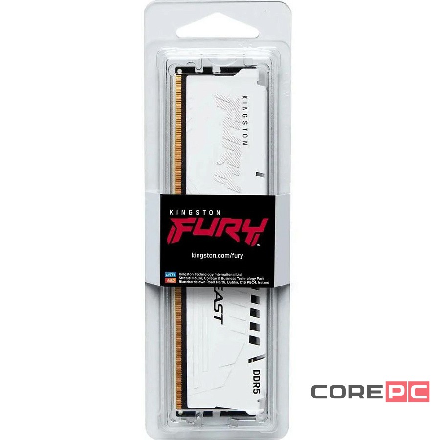 Оперативная память 16 Gb 6000 MHz Kingston FURY Beast White (KF560C30BW-16)