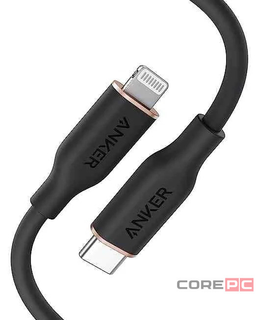 Usb Кабель-зарядка Type-C на Lightning Anker PowerLine III Flow (A8662P11) 0.9м черный