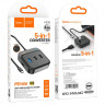 Кабель-переходник Hoco HB36 Type-C на HDMI/USB3.0/USB2.0/USB-C 0.2м черный