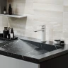 Смеситель для раковины MIXLINE МЛ33-04, рычажное управление, цвет хром/белый