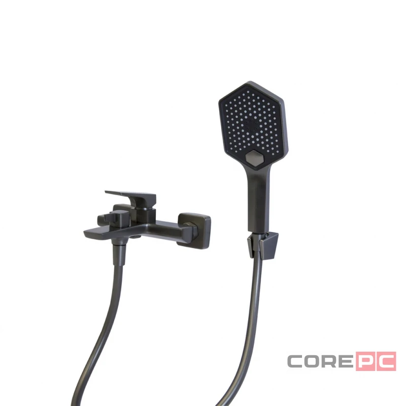 Смеситель для ванны Haiba HB60726-3, рычажное управление, цвет оружейная сталь