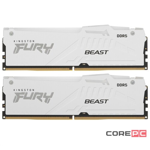 Оперативная память 32 Gb 6000 MHz Kingston FURY Beast RGB White (KF560C30BWEAK2-32)