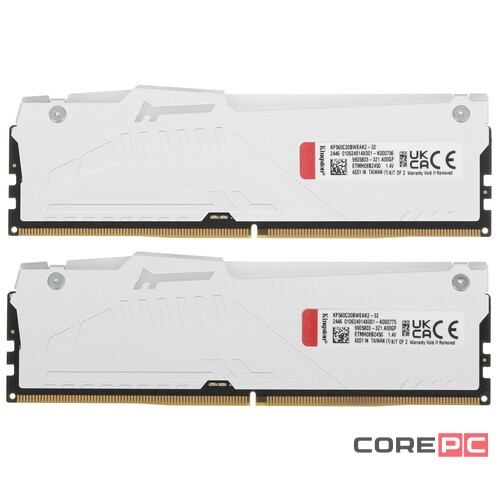 Оперативная память 32 Gb 6000 MHz Kingston FURY Beast RGB White (KF560C30BWEAK2-32)