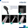 Душевая система Milardo 35к RORBL4FM06 Рора (Rora) лейка тропический душ, черный матовый