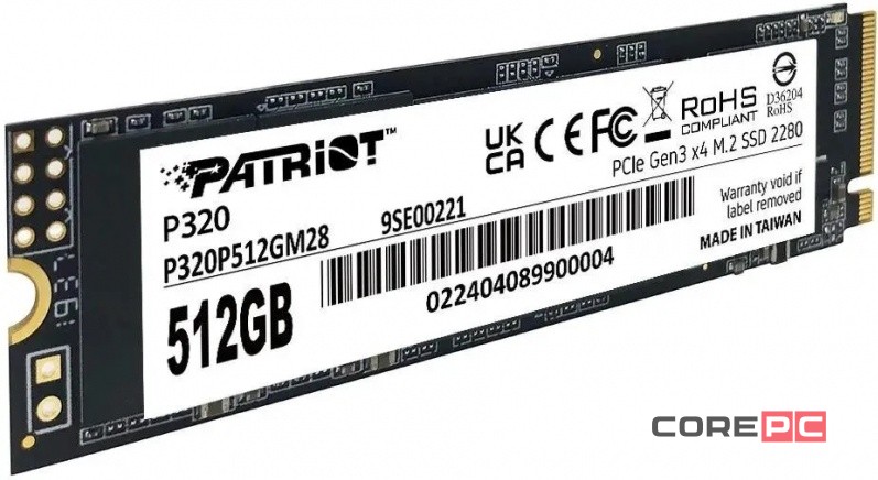 Твердотельный накопитель Patriot 512 Gb P320 (P320P512GM28)