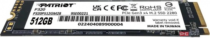 Твердотельный накопитель Patriot 512 Gb P320 (P320P512GM28)