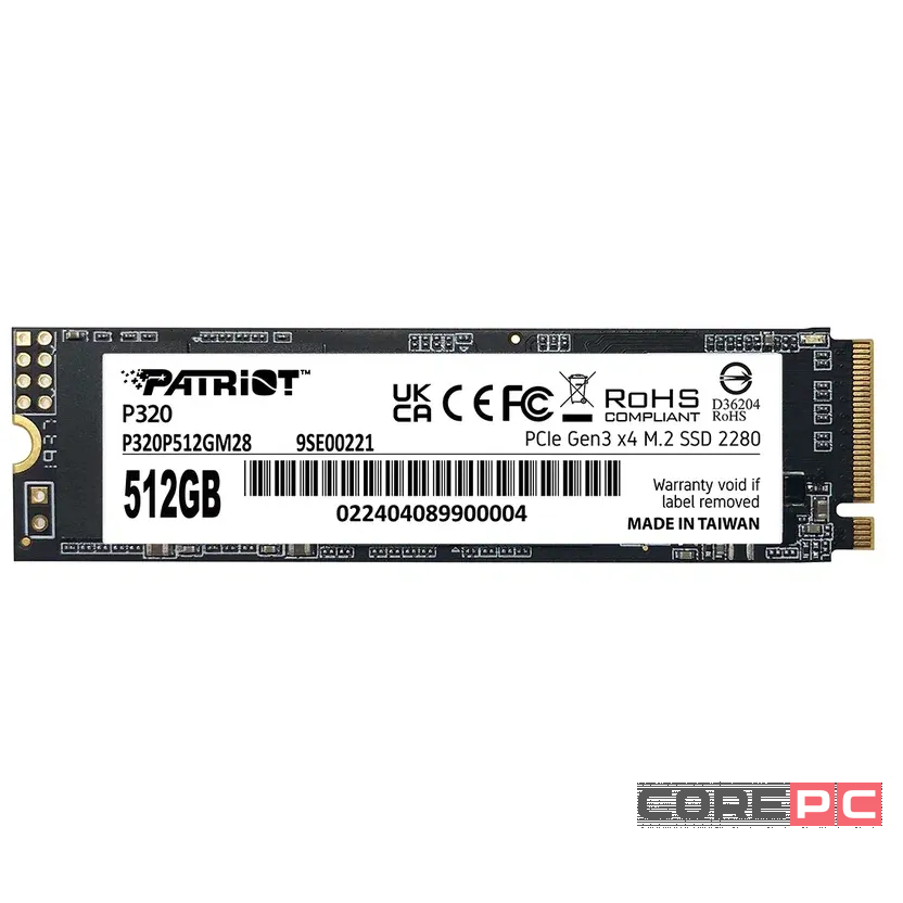 Твердотельный накопитель Patriot 512 Gb P320 (P320P512GM28)