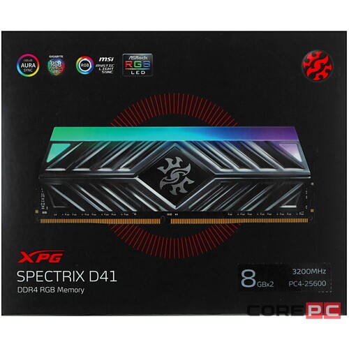 Оперативная память 16 Gb 3200 MHz ADATA XPG SPECTRIX D41 RGB Grey (AX4U32008G16A-DT41)