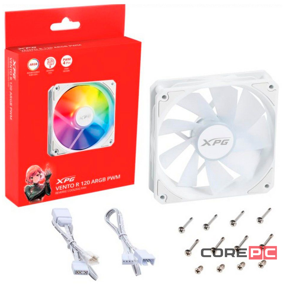 Вентилятор для корпуса ADATA XPG VENTOR120ARGBPWM-WHCWW