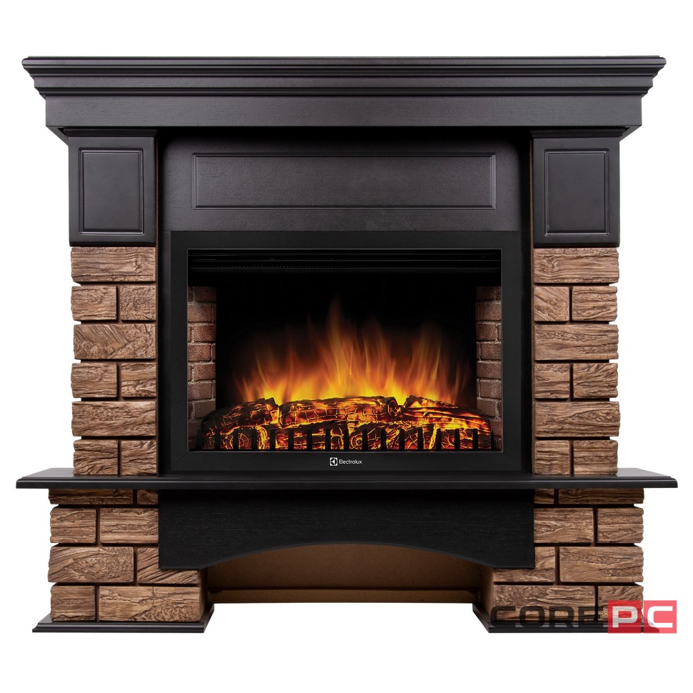 Портал Firelight Forte Wood 25 камень темный, шпон венге