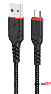 Кабель Hoco X59 2.4A (USB) на (Micro-USB) 100см нейлоновая оплетка (черный)