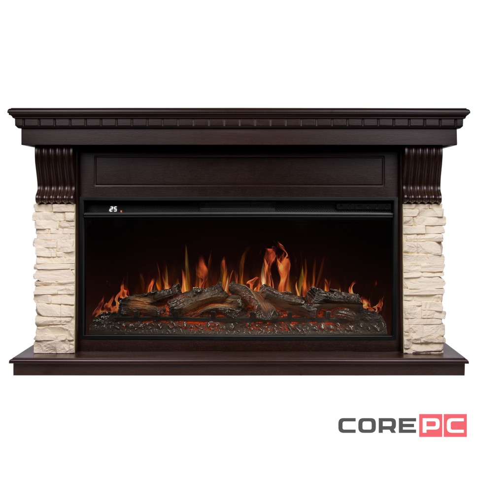 Каминокомплект: Очаг Royal Thermo Aurora RTFP/P-AR40LS, портал Michigan 42/40/36, кам. мол., шп. тем