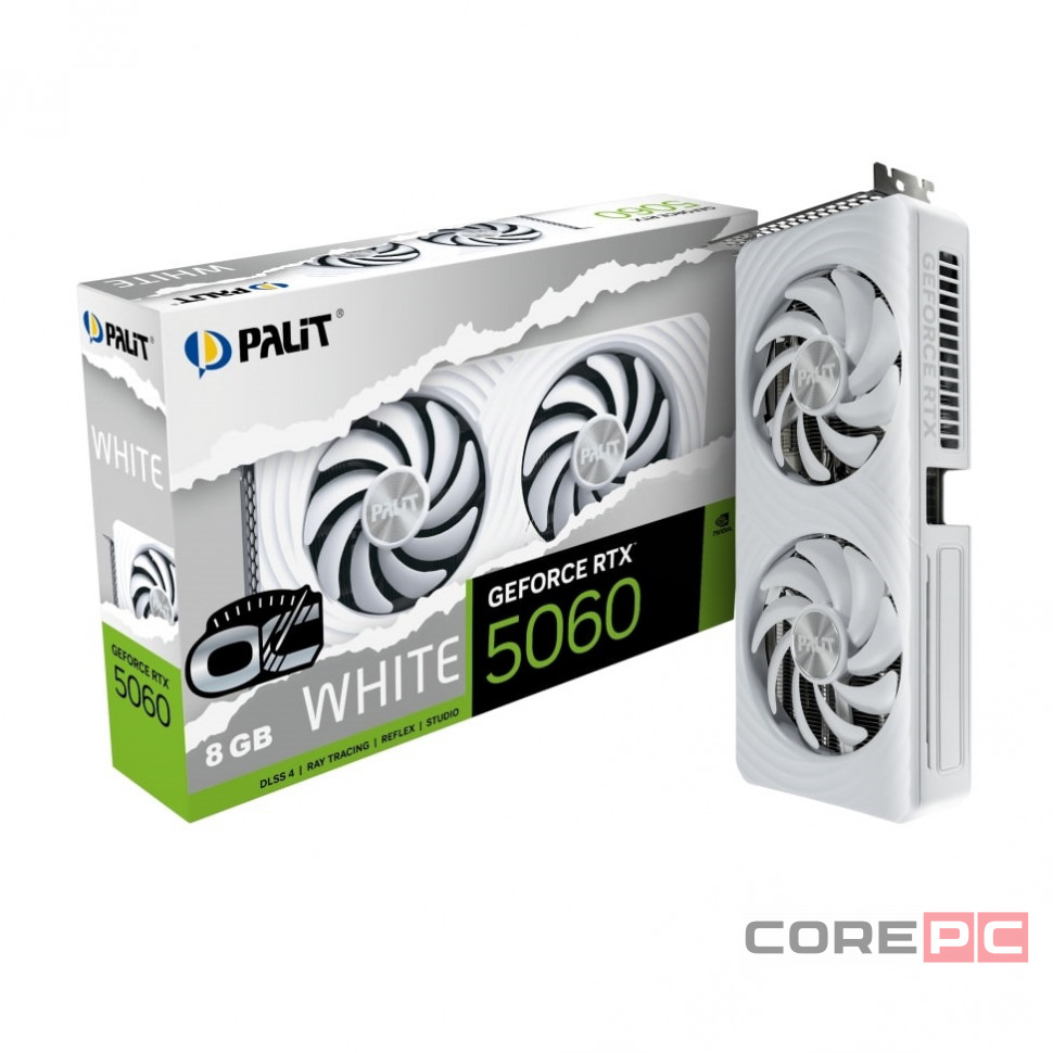 Видеокарта Palit (NE75060U19P1-GB2063M) GeForce RTX 5060 8GB WHITE OC