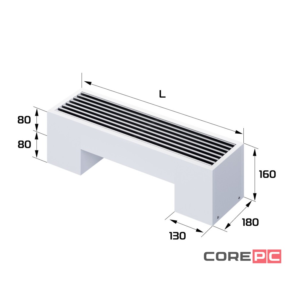 Конвектор напольный Royal Thermo STEP-80/180/600-1-N-WT-LG-NA