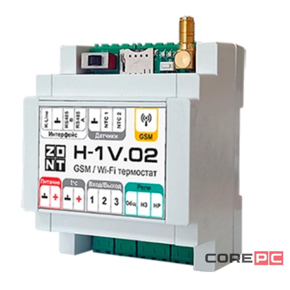 Контроллер ZONT H-1V.02 отопительный GSM / Wi-Fi