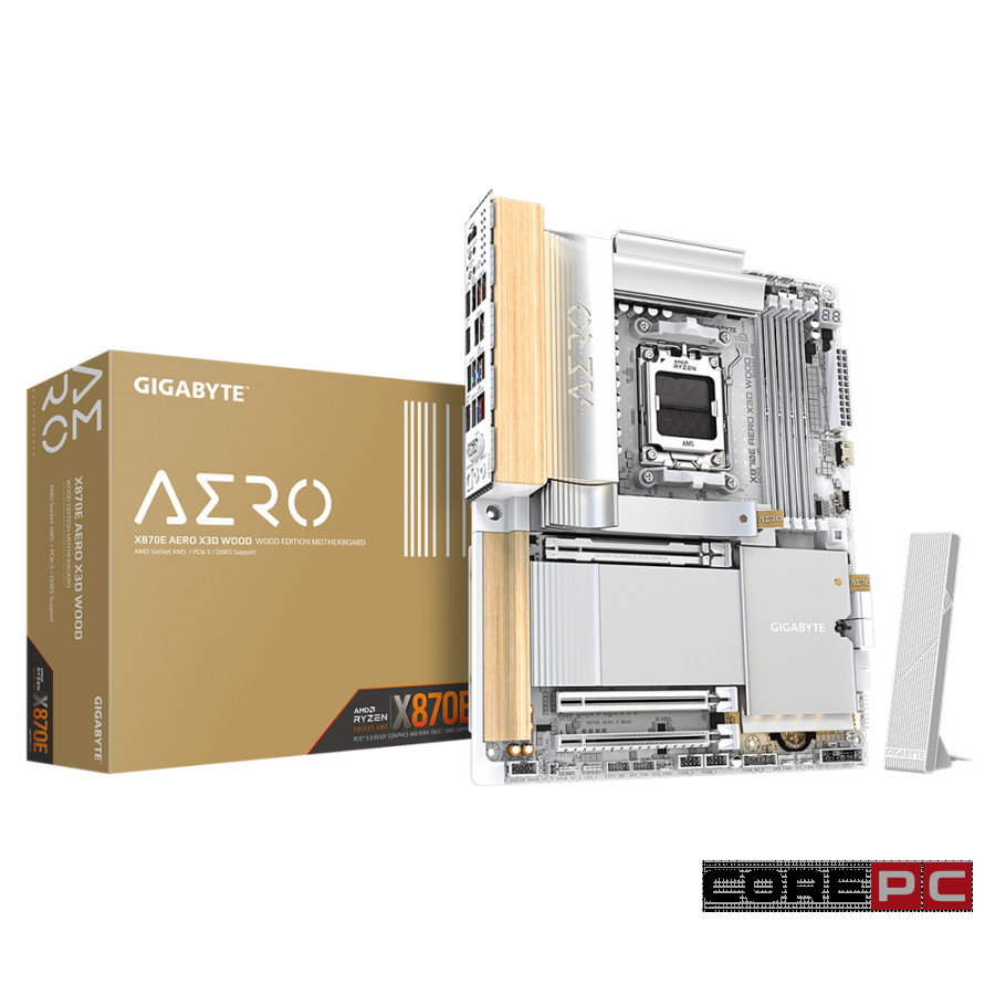 Материнская плата Gigabyte X870E AERO X3D WOOD