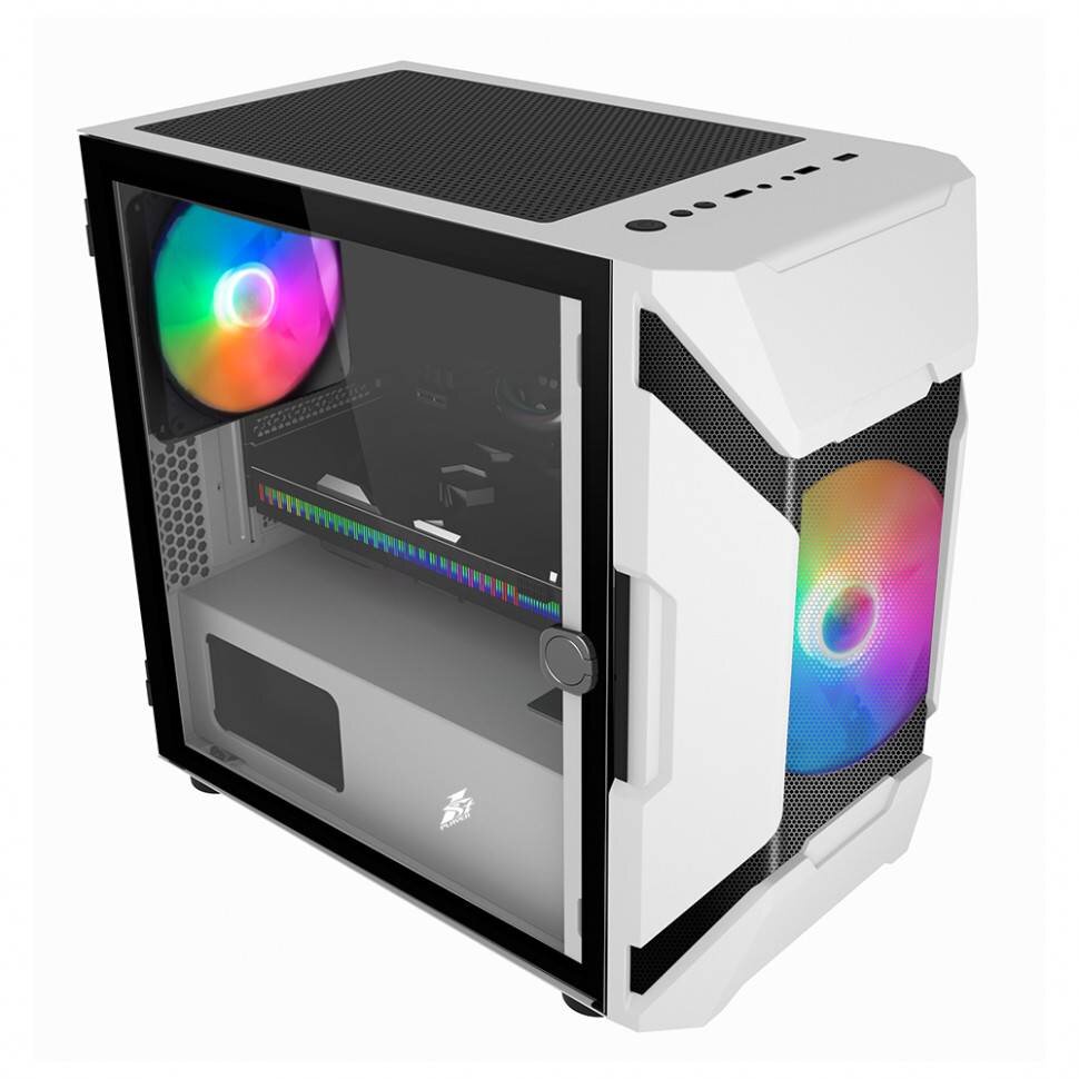 Компьютерный корпус 1STPLAYER DK D3-A TG RGB White (D3-A-WH-2G6P)