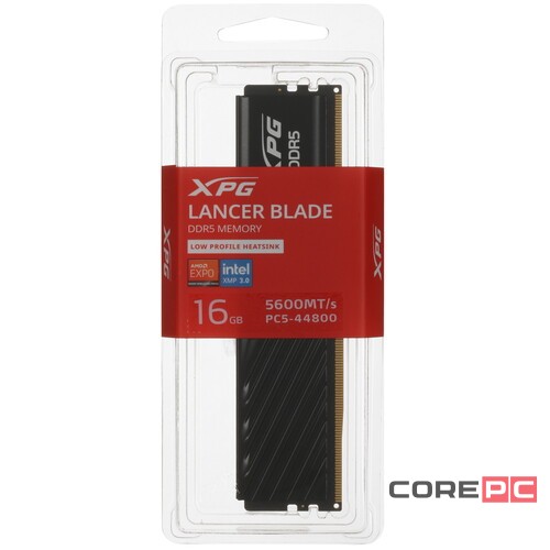Оперативная память 16 Gb 5600 MHz ADATA XPG LANCER Blade Black (AX5U5600C4616G-SLABBK)