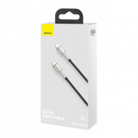 Кабель-зарядка Type-C на Type-C Baseus Cafule Metal 100W 2м CATJK-D01 чёрный