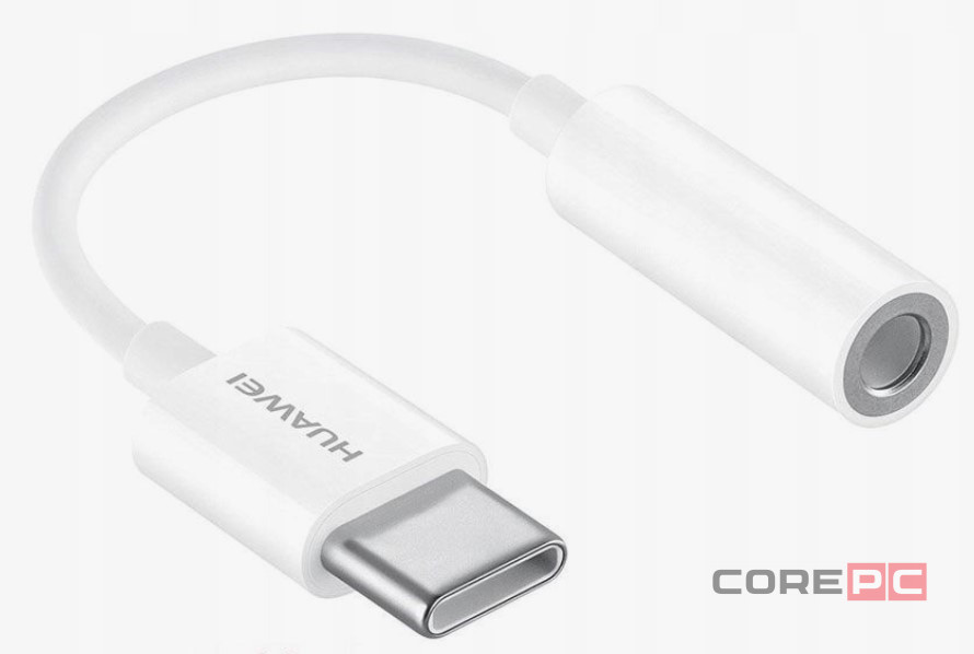 Переходник Huawei CM50 Type-C на AUX3.5 белый