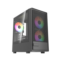 Компьютерный корпус Powercase Mistral SM02 TG ARGB Black (CMMSM02B-A3)