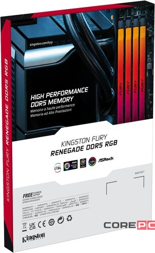 Оперативная память 96 Gb 6400 MHz Kingston FURY Renegade Silver/Black RGB (KF564C32RSAK2-96)